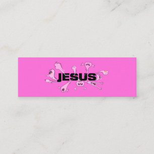 Beängstigende Jesus-Schriftzeichen Mini Visitenkarte