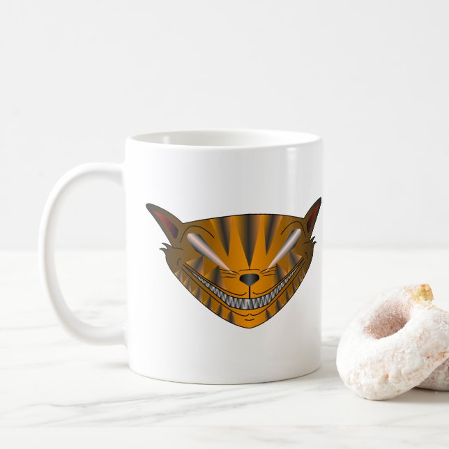 Beängstigende Katze Kaffeetasse (Mit Donut)