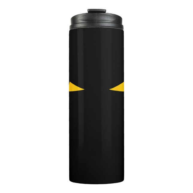 beängstigende Katzengelbe Augen Thermosbecher (Vorderseite)