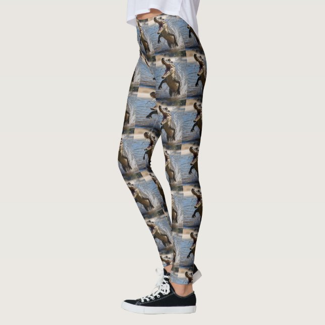 Beängstigende Kiefer: Australisches Krokodil-Leapi Leggings (Links)