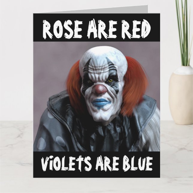 BEÄNGSTIGENDE KLEINFUNKTION GEBURTSTAG ÜBERSIEGTE  KARTE (Vorderseite)