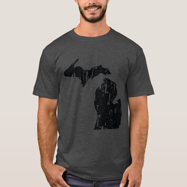 Beängstigende Kontur des Michigan-Staat T-Shirt (Vorderseite)