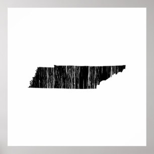 Beängstigende Kontur des Tennessee-Staat Poster