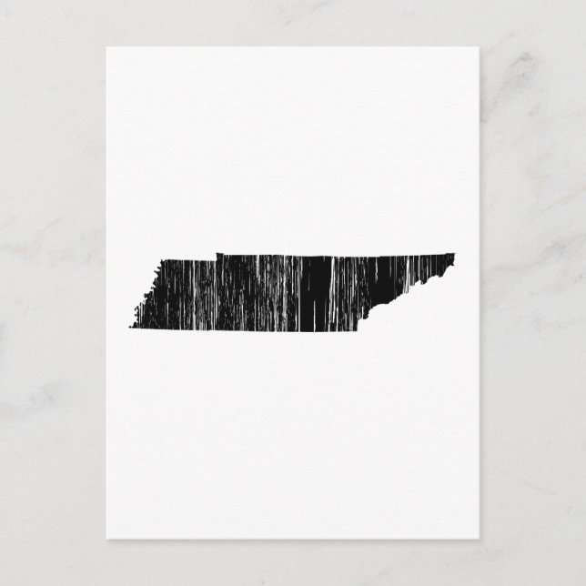 Beängstigende Kontur des Tennessee-Staat Postkarte (Vorderseite)