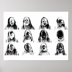Beängstigende Masken Poster