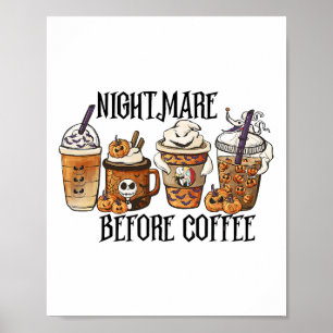 Beängstigende Nacht vor Coffee Pumpkin Gewürz Hall Poster