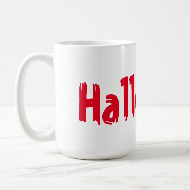 Beängstigende Nachtfarbe Rot Tasse Cup (Links)