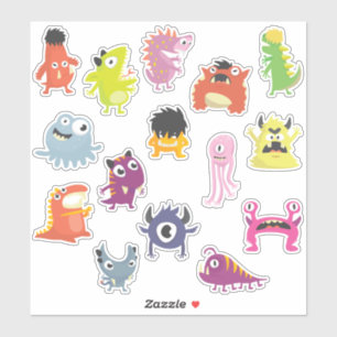 Beängstigende, nicht Beängstigende, goofy Monster Aufkleber