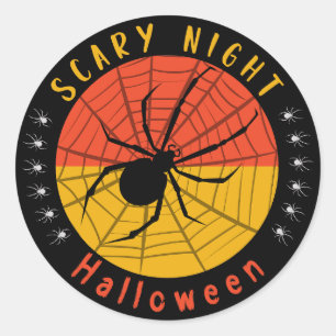 Beängstigende Night Halloween Spicker Runder Aufkleber