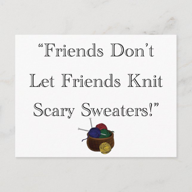 Beängstigende Pullover! Postkarte (Vorderseite)