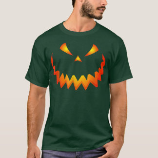 Beängstigende Pumpkin Face Horror Kürbislaterne Ha T-Shirt