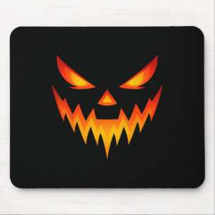 Beängstigende Pumpkin Kürbislaterne Gesicht Hallow Mousepad