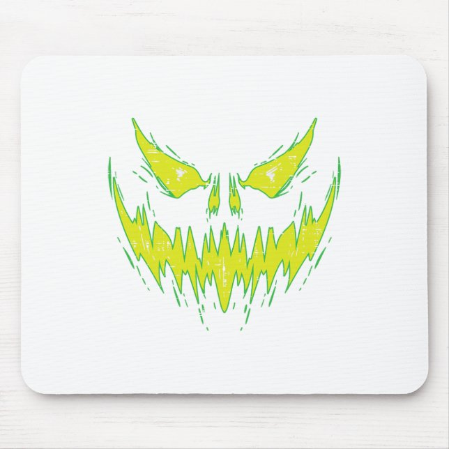 Beängstigende Pumpkin Kürbislaterne konfrontiert H Mousepad (Vorne)