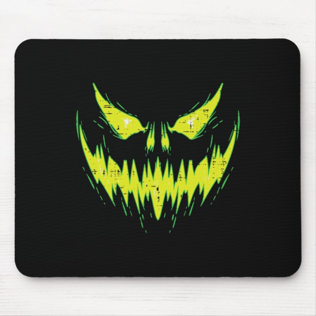 Beängstigende Pumpkin Kürbislaterne konfrontiert H Mousepad (Vorne)