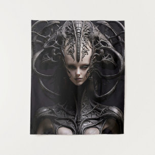 Beängstigende Reptilien-Alien Wandteppich