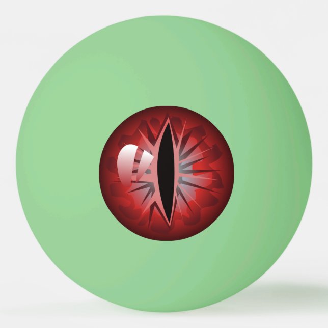 Beängstigende Rote Augen in den dunklen Eyeballen Tischtennisball (Vorderseite)