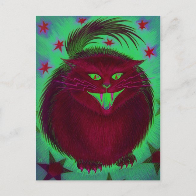 Beängstigende rote Postkarte (Vorderseite)