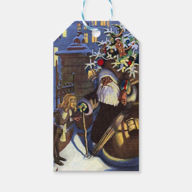Beängstigende Santa Gift Tags Geschenkanhänger (Vorderseite)