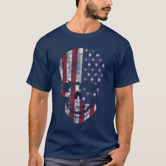 Beängstigende Schädelflagge T-Shirt