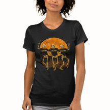 Beängstigende Skelette Halloween T - Shirt - Tanze