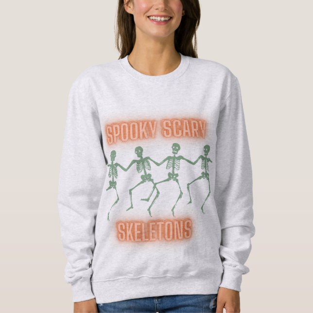Beängstigende Skelette Sweatshirt (Vorderseite)