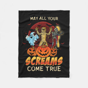 Beängstigende Skelettmonster Ghost Funny Lazy Cree Fleecedecke