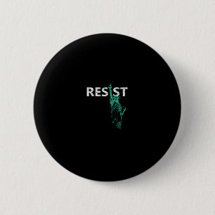 Beängstigende Statue des Liberty Resist Button