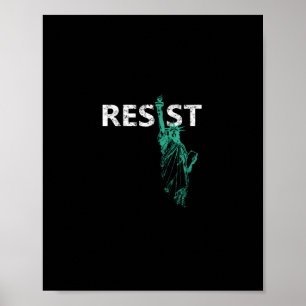 Beängstigende Statue des Liberty Resist Poster