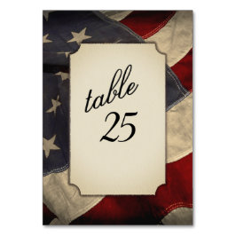 Beängstigende Tischnummer der amerikanischen Flagg