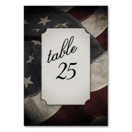 Beängstigende Tischnummer der amerikanischen Flagg
