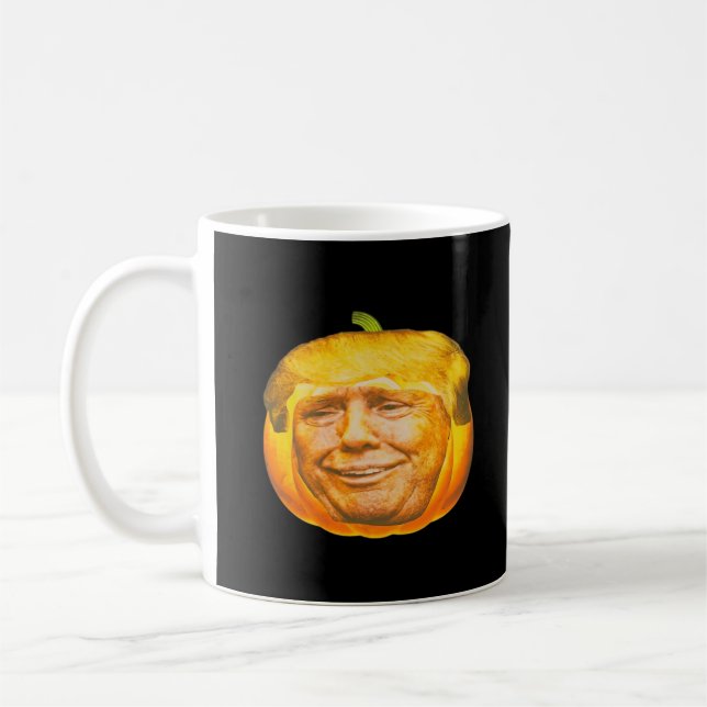Beängstigende Trumpkin Pumpkin Halloween-Party Des Kaffeetasse (Links)