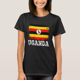 Beängstigende ugandische Flaggen Männer Frauen ste T-Shirt