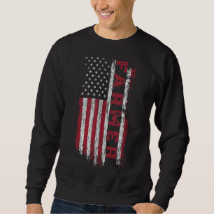 Beängstigende US-Bauer-Flag Patriotic Vierte Ju Sweatshirt