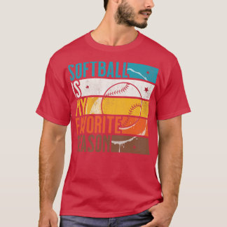 Beängstigende Vintag Girls Softball ist mein Liebl T-Shirt