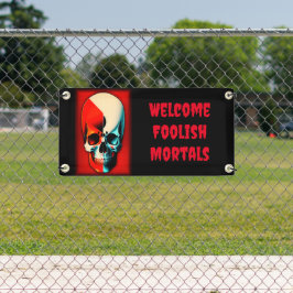 Beängstigende, von Halloween-Schädeln entworfene B Banner