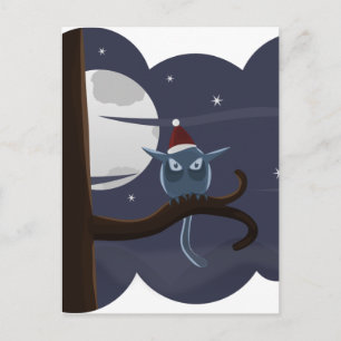beängstigende Weihnachtskeule Feiertagspostkarte
