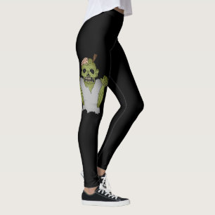Beängstigende Zombie-Illustration zu Halloween auf Leggings