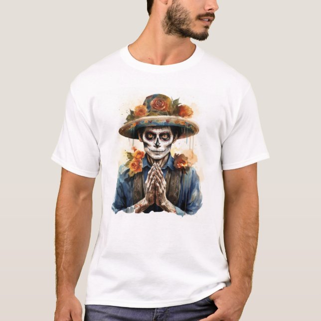Beängstigende Zombie Print T-Shirt (Vorderseite)