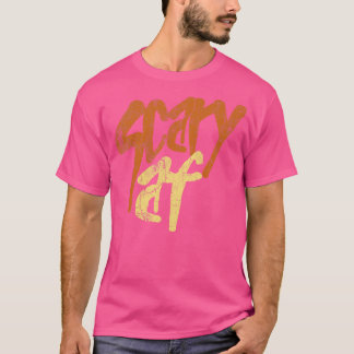 Beängstigender Af Vintager Retro-Text T-Shirt