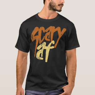 Beängstigender Af Vintager Retro-Text T-Shirt