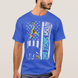 Beängstigender amerikanischer Flag Autismus Single T-Shirt