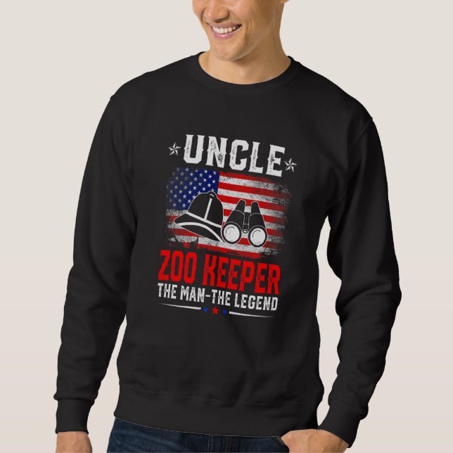 Beängstigender amerikanischer Flag-Onkel-Zoo hält  Sweatshirt (Vorderseite)