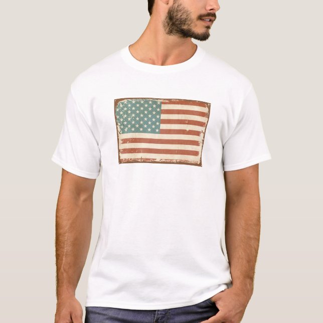 Beängstigender amerikanischer Flag-T - Shirt (Vorderseite)