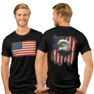 Beängstigender amerikanischer T - Shirt und Adler
