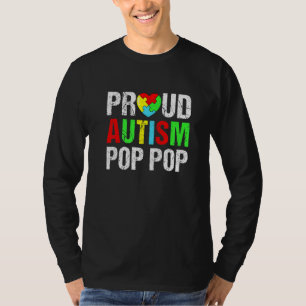 Beängstigender Autismus Pop Pop Herzfamilienanpass T-Shirt