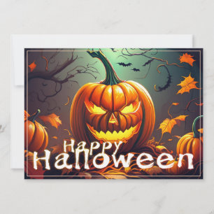 Beängstigender Blick Orange Pumpkin mit Gesichtsau