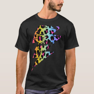 Beängstigender Blitz von Tierleopard Cheeta T-Shirt