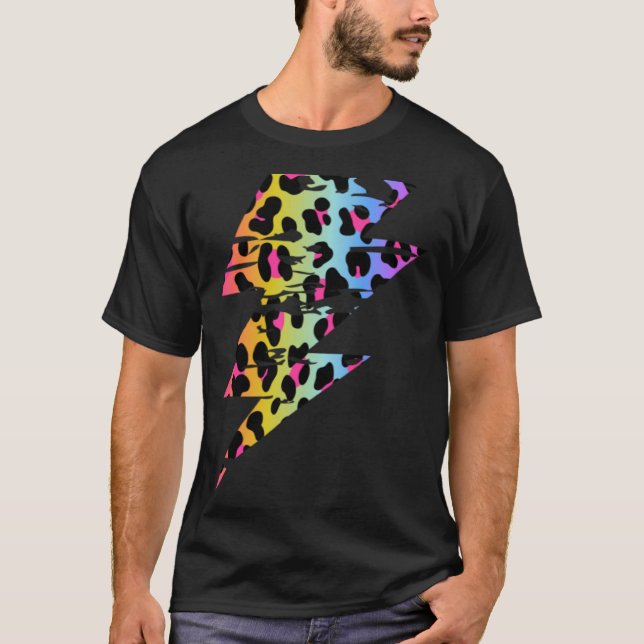 Beängstigender Blitz von Tierleopard Cheeta T-Shirt (Vorderseite)