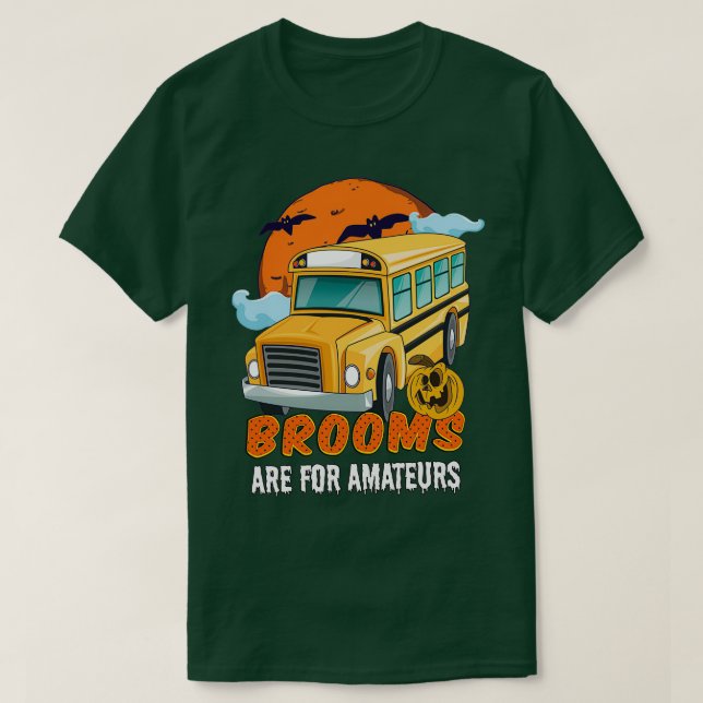 Beängstigender Busfahrer Halloween-Kostüm T-Shirt (Design vorne)