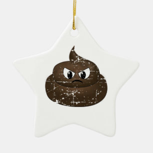 Beängstigender Cartoon Gekackt Keramik Ornament